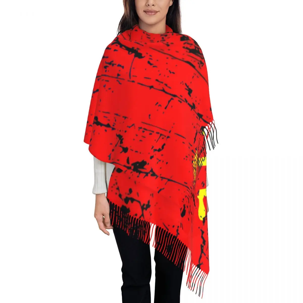 Personalized Print Soviet Union USSR Russia Flag Scarf Men Women Winter Warm Scarves CCCP Shawl Wrap