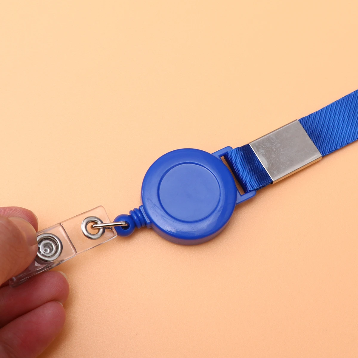 

4 Pcs ID Lanyard Hanging Rope Key Easy to Buckle Chest Strap Lanyards Safety Badge Black Neck Student Blue