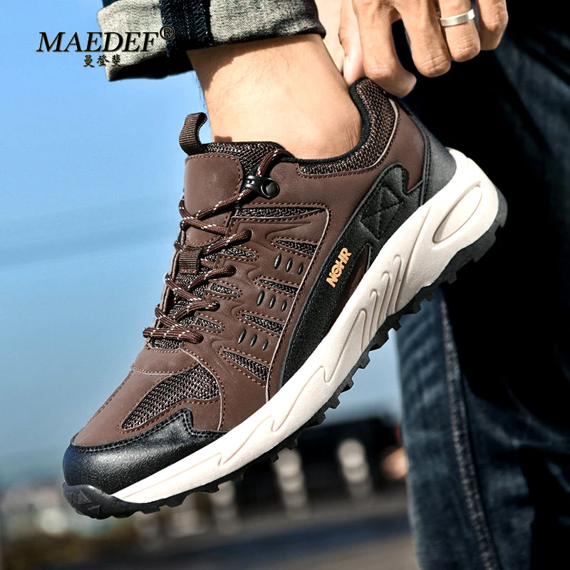 

MAEDEF Men's Shoes Mountain Trekking Outdoor Shoes Men's Casual Shoes Luxury Designer Brand Hiking Boots Man Non-slip Sneakers