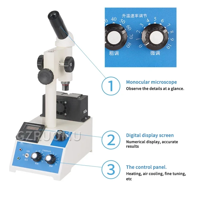 SGWX-4 Micromelting Point Instrument Lab Professional Tester Melting Point Apparatus Monocular Microscope 40X For Spice analyzer