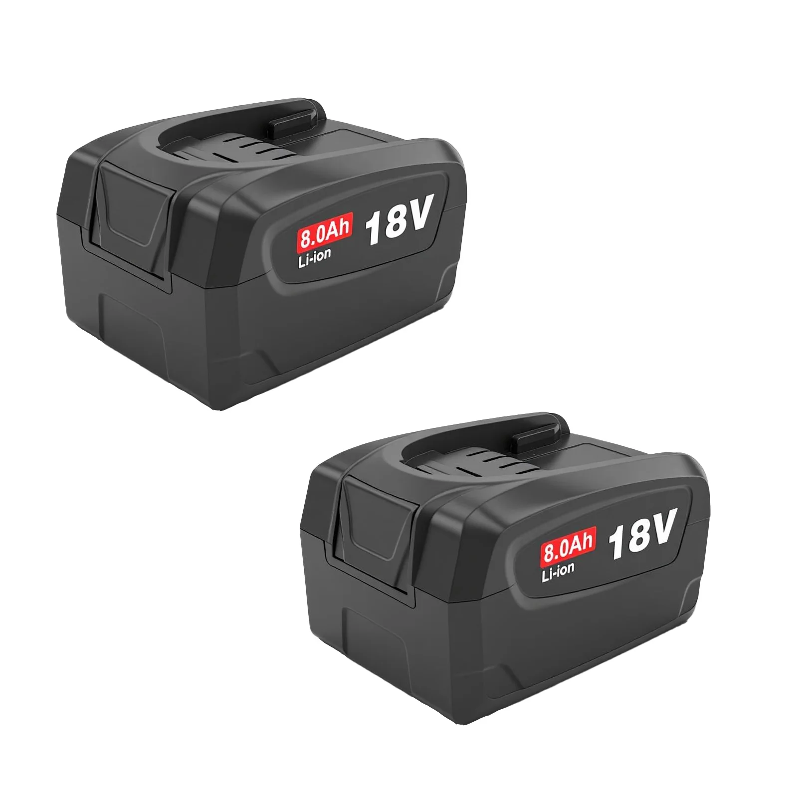 2er-Pack 18V 8,0Ah Hochleistungs-Li-Ionen-Ersatzakkus, Langlebige Wiederaufladbare Elektrowerkzeug-Akkus mit Fortschrittlichem Sicherheitsschutz, Kompatibel mit 18V Kabellosen Elektrowerkzeugen,