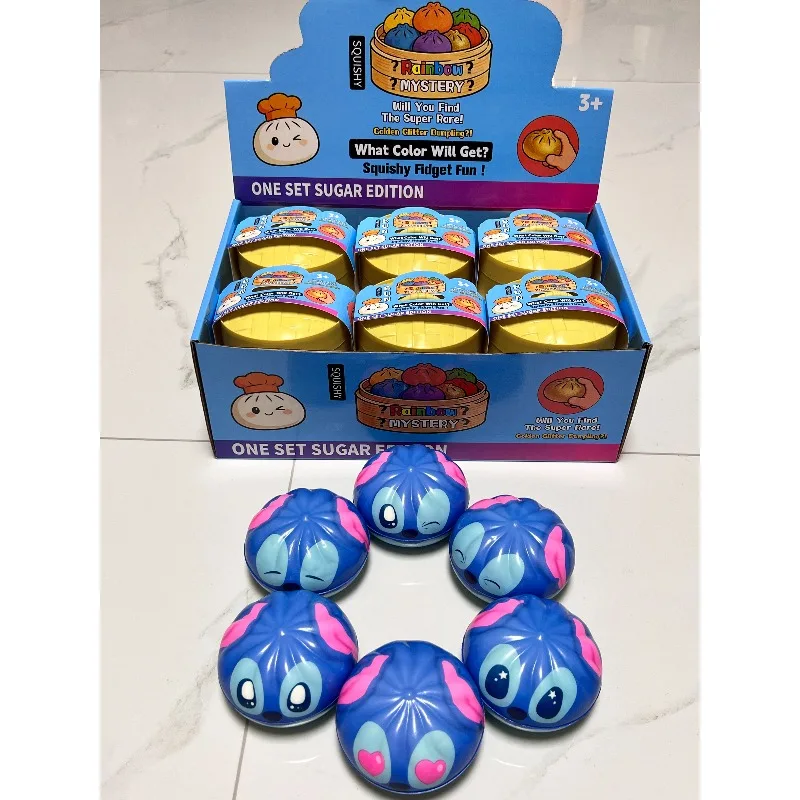 Multiple Expression Stitch Dumpling Blind Box Toy, Portable Fidget Squishy, Kid Party Favor Birthday Present - view 3