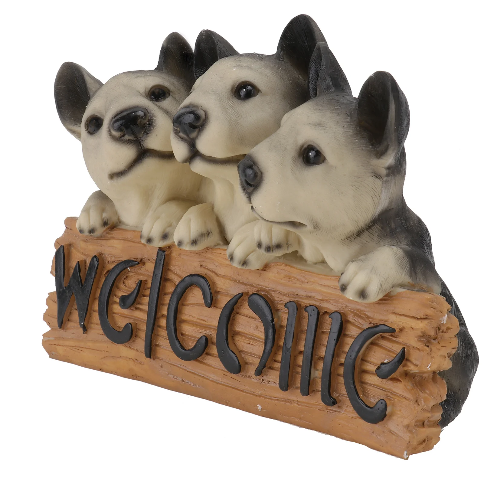 

1Pcs Adorable Puppy Resin Decor Dog Modeling Ornament Not Easy to Deform Desktop Garden Puppy Decor Desktop Adornment
