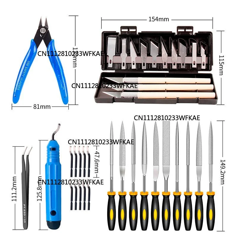 3D printer accessories model cleaning tool carving knife file trimming knife pliers kit sanding trimming set