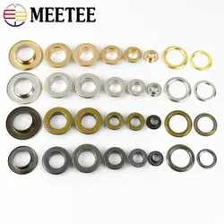 50Pcs 3.5-15mm Metal Eyelets Buckles O Ring Clasp Shoes Buttons for Belt Bag Strap Clothes Garment Supplies Sewing Accessories