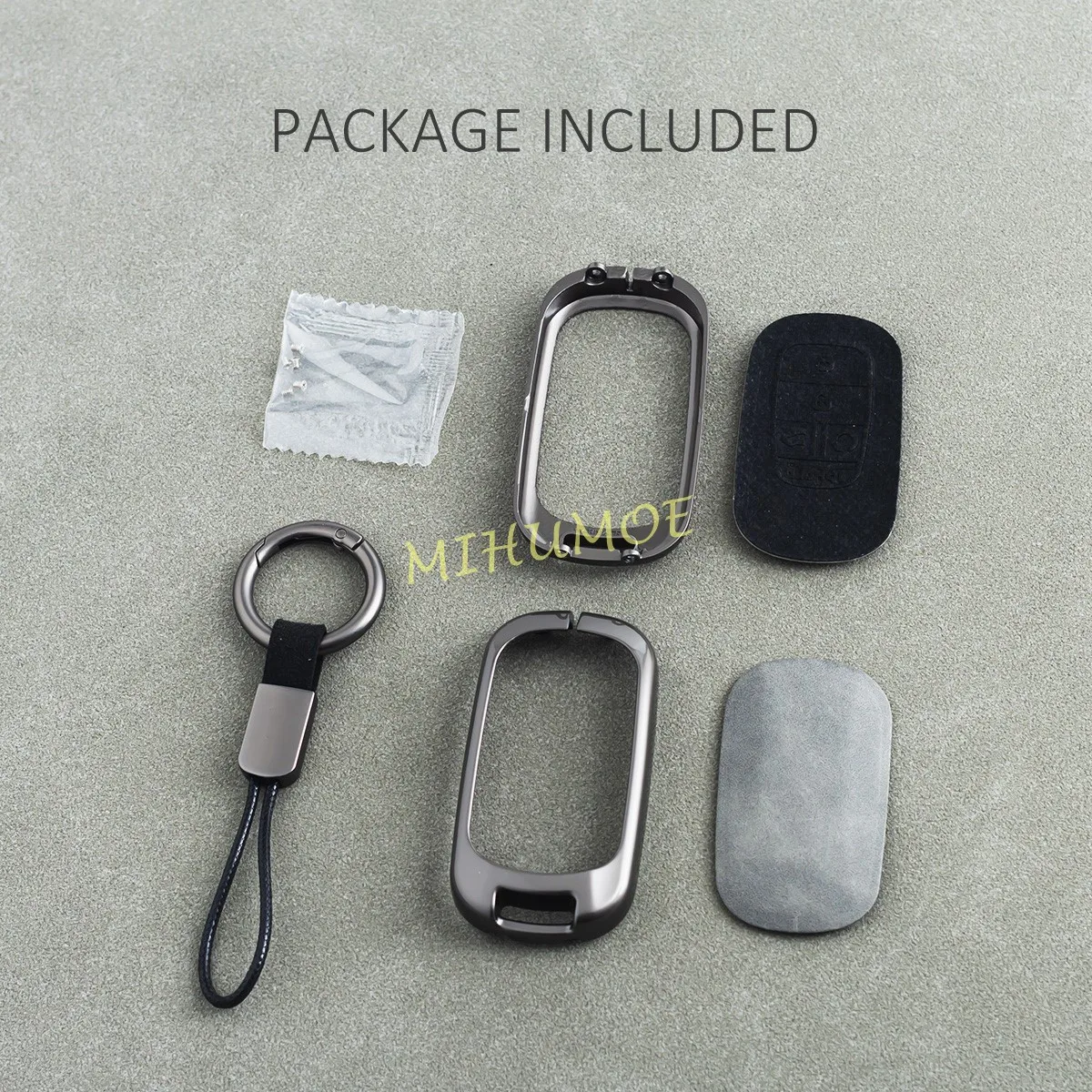 For Honda Civic Accord CRV HRV ZRV Pilot Vezel Odyssey Metal Leather Car Key Fob Case Cover Keychain CR-V HR-V ZR-V Accessories