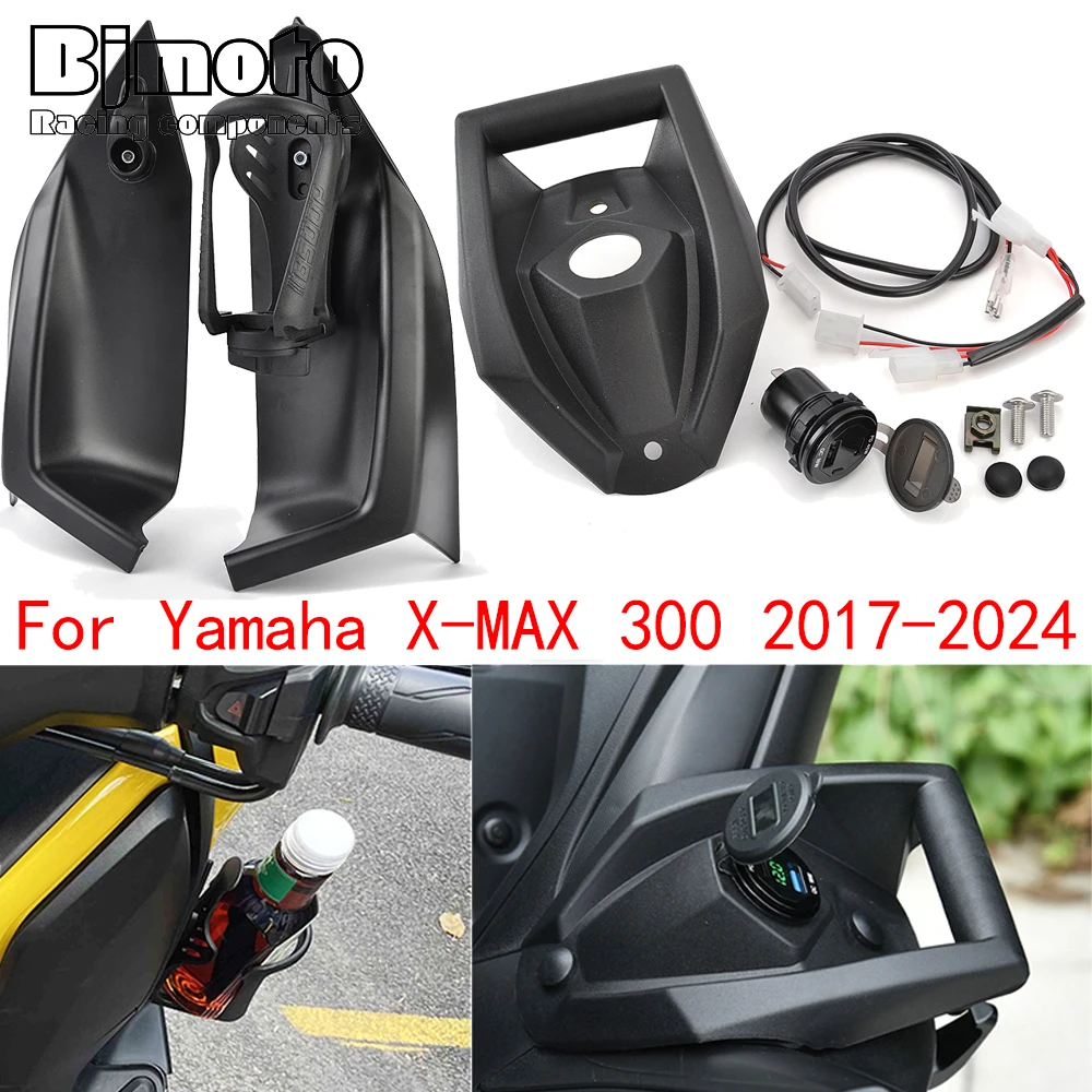 

XMAX300 2024 Socket Charger USB+ C Type For Yamaha X-MAX XMAX 300 XMAX-300 2023-2017 Mirror Handlebar Water Bottle Cup Holder