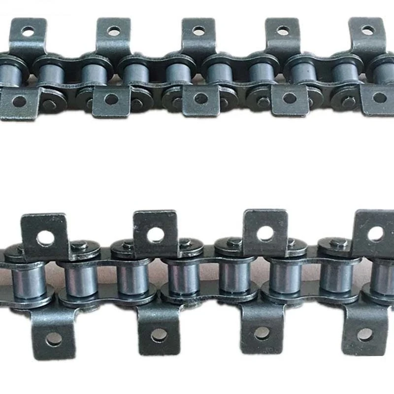 1.5M Length 06B,08B,10A,12A  Single Double Hole Drive Roller Chain Machine Transmission Conveyor Chain With Double Wings