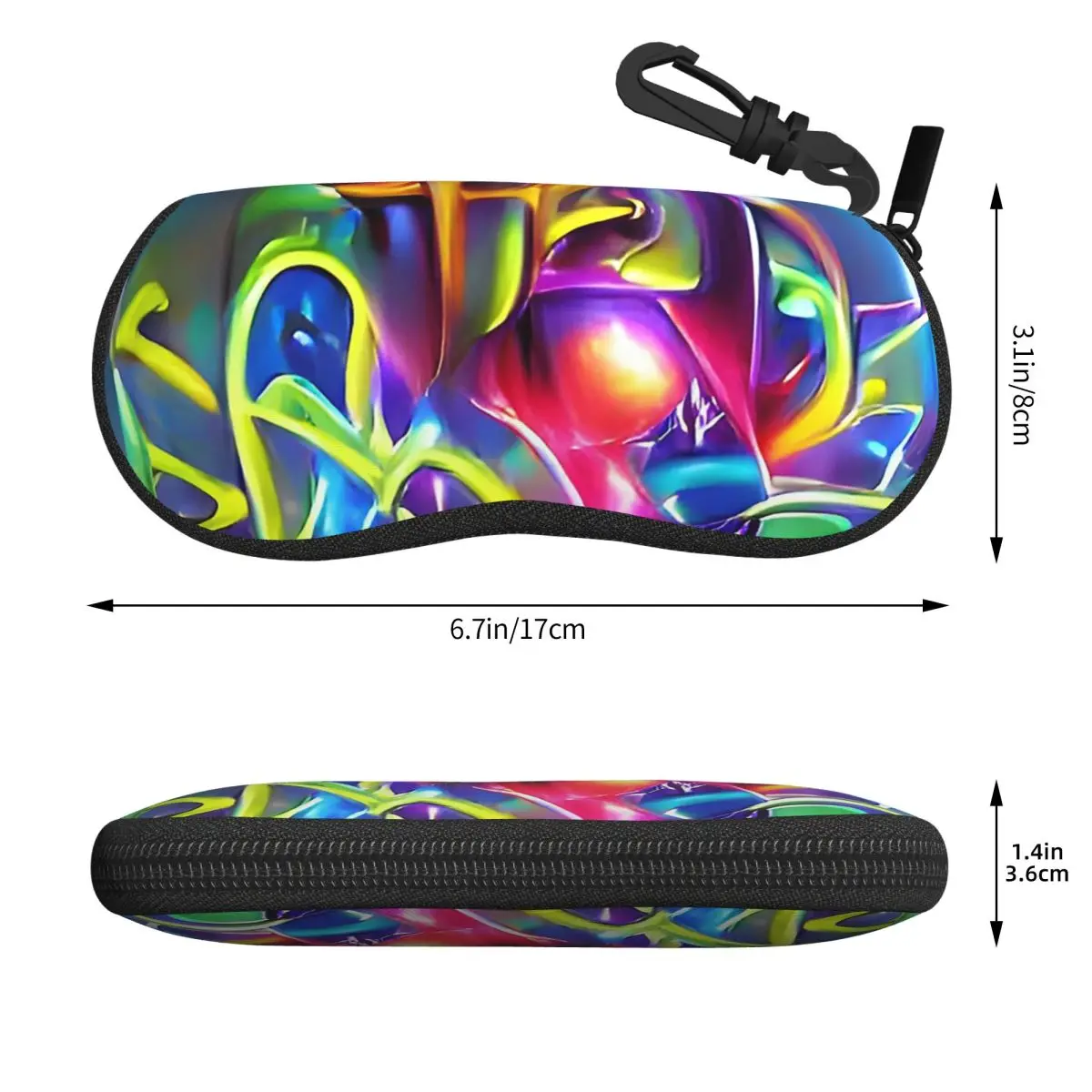 Urban Street Graffiti Art Shell Glasses Case Protective Sunglasses Box Women Men Soft Eyeglass Bag Pouch