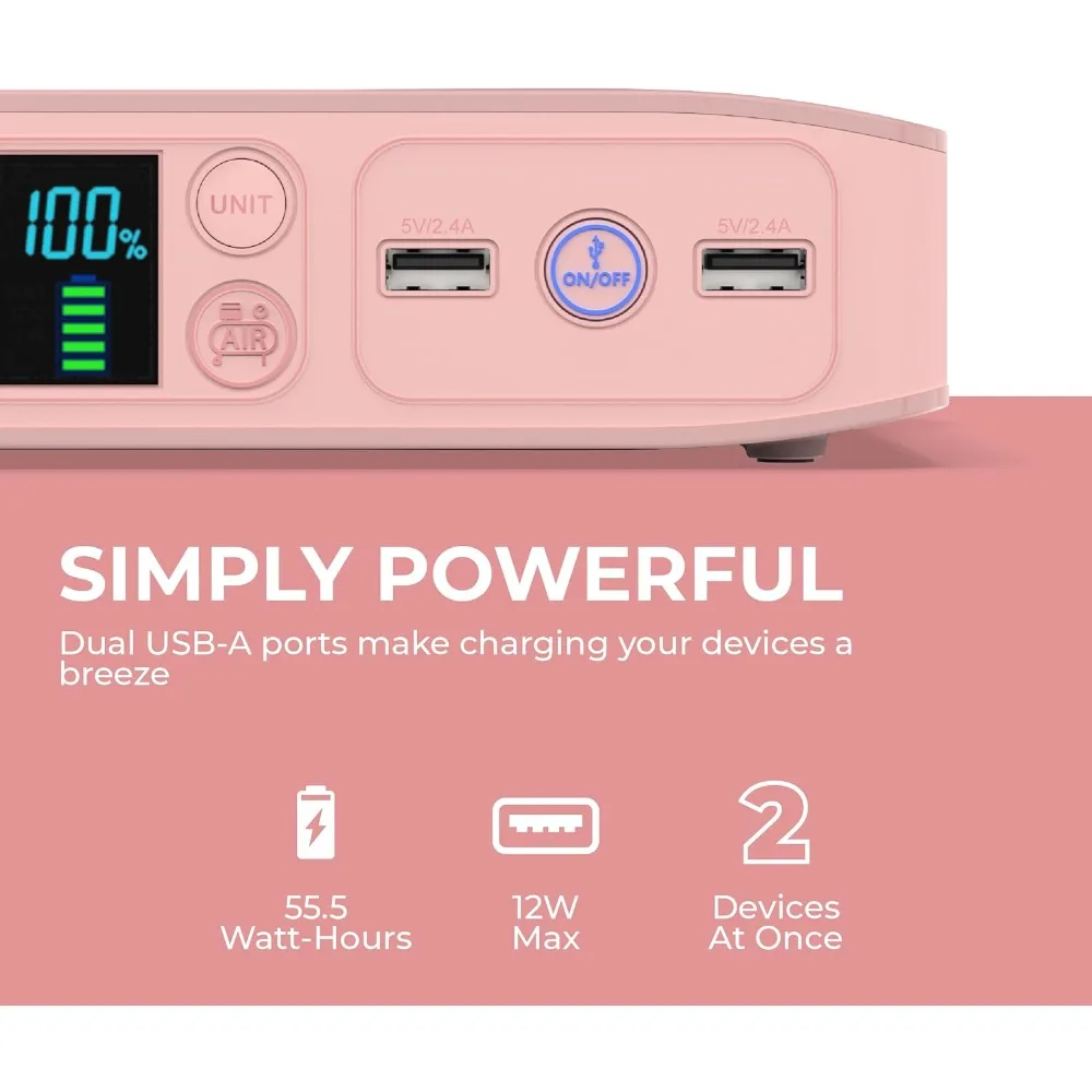 بولت اير + 55500 بطارية السيارة المحمولة الانتقال كاتب | ضاغط هواء 100 رطل لكل بوصة مربعة، بنك طاقة USB بقدرة 55.5 وات في الساعة، في حالات الطوارئ - توصيل مجاني #4