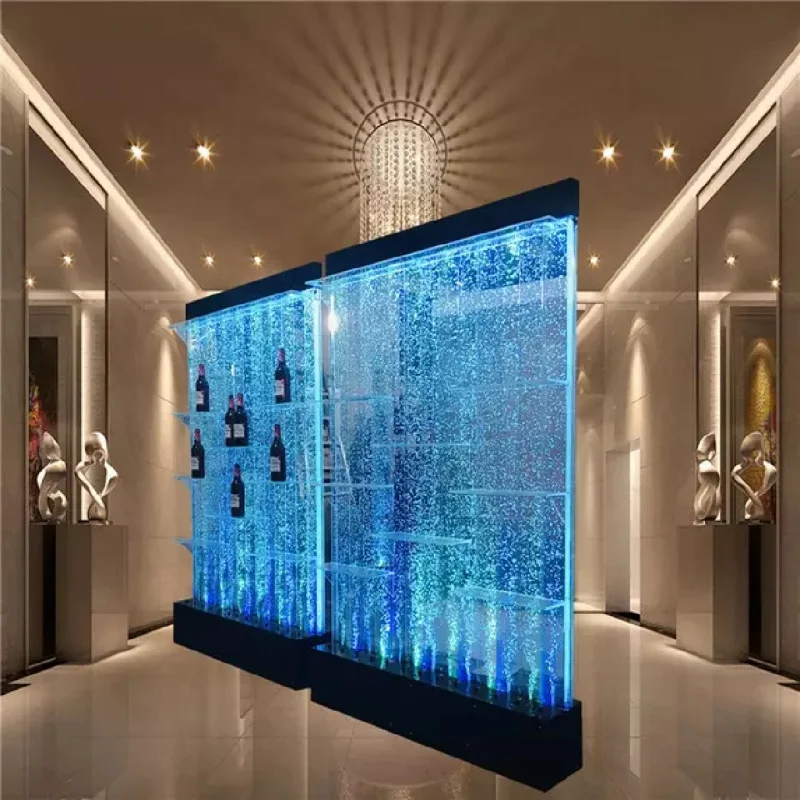 custom.Acrylic Dancing Blister Wall Freestanding bar Wine Rack Display Cabinet