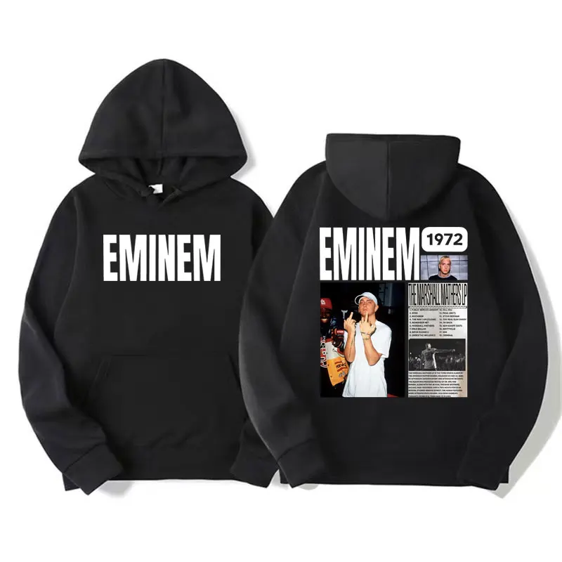 

Eminem Rap Music Vintage 90s Graphic Hoodies Men's Women Fashion Hip Hop Sweatshirt Oversized Vintage Pullover Hoodie Streetwear