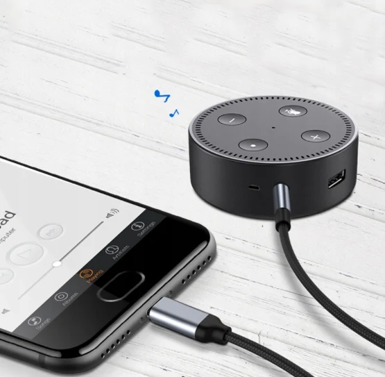 Fotografia 3: Cabo Adaptador Zenwire ZC-19 USB-C para 3.5mm AUX DAC Mini Jack para Celular, Cabo de Áudio de Alta Qualidade 1.5 M