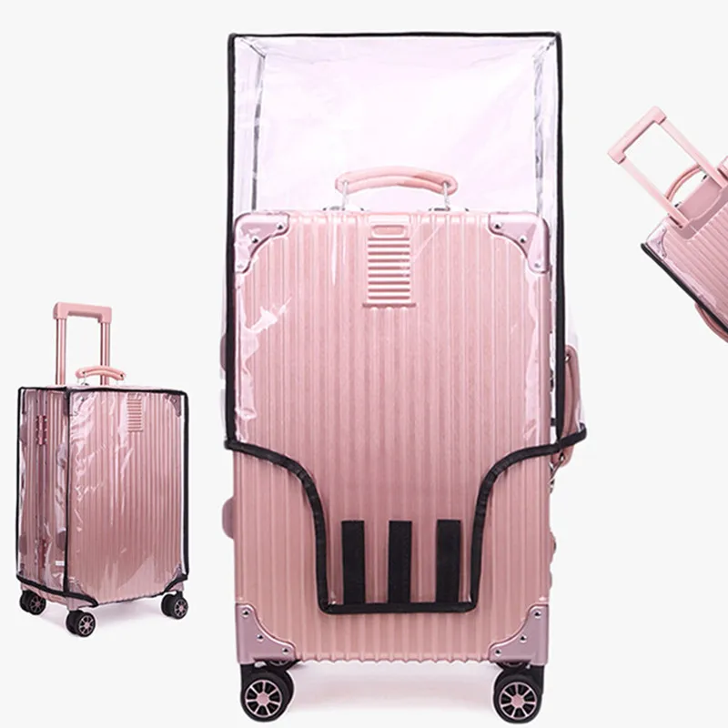 

18-30in Transparent PVC Waterproof Luggage Cover Portable Travel Suitcase Protective Cover Dustproof Luggage Suitcase Covers