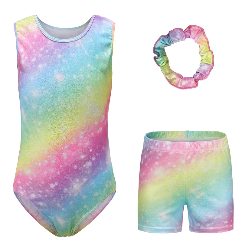 venda-quente-de-alta-qualidade-barato-criancas-meninas-criancas-elastano-strass-tanque-arco-iris-ginastica-wear-conjuntos-collants-com-shorts