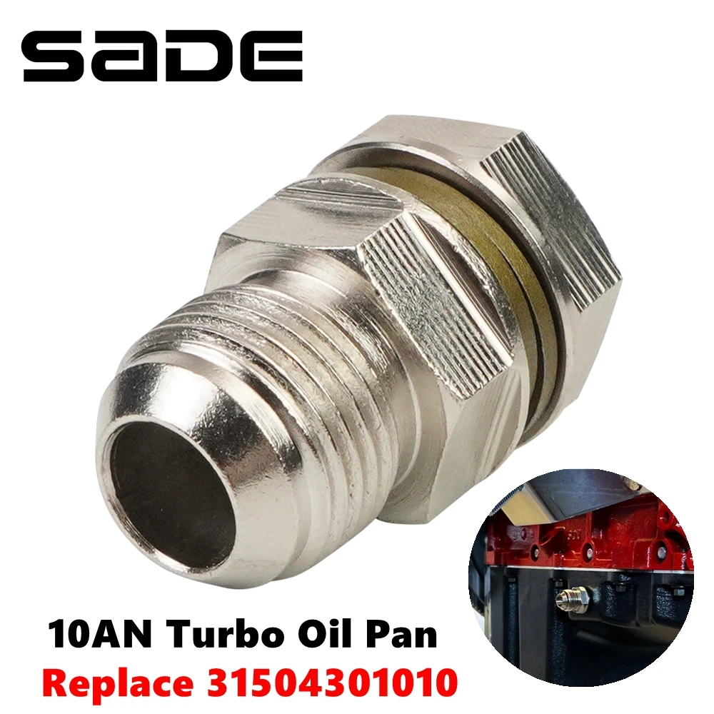 10AN Turbo Oil Pan Oil Return Drain Plug Adapter Bung Fitting No Weld Replace 31504301010