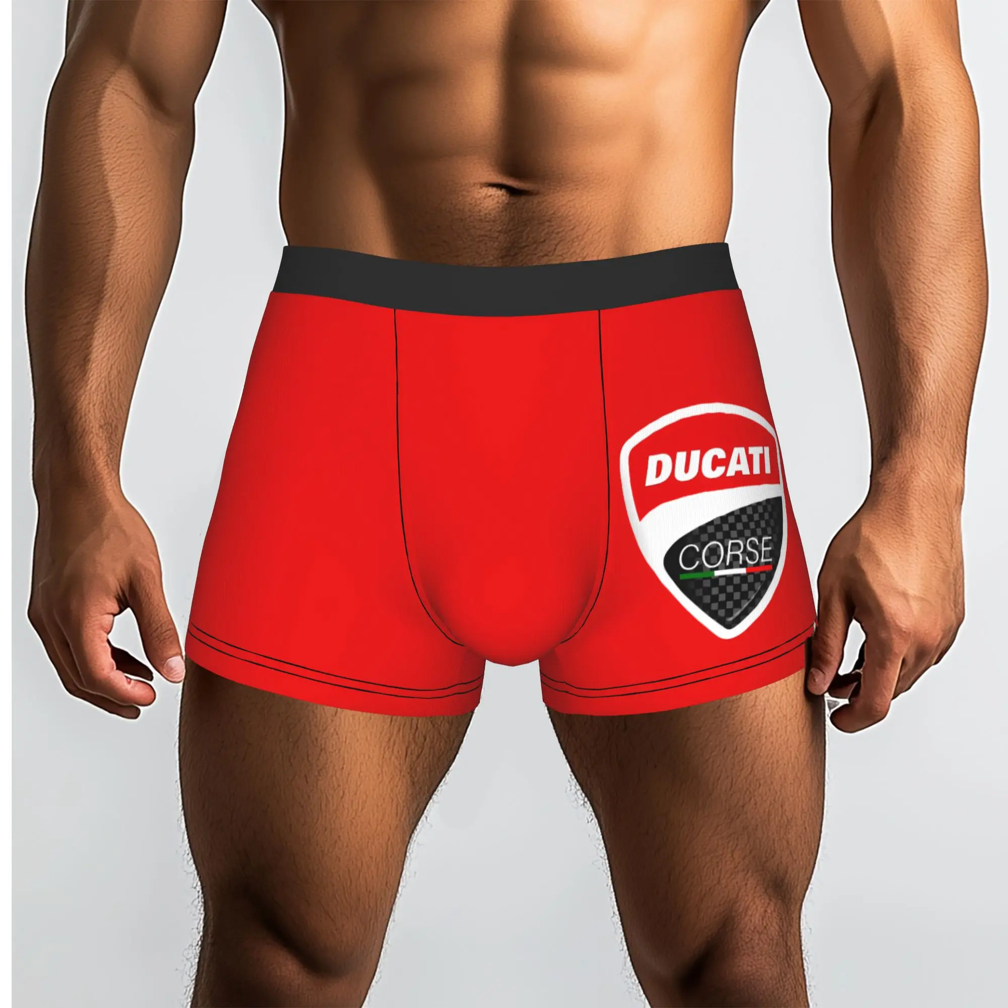 Custom Ducatis Logo Boxers Shorts Men's Motorcycle Racing Sprot  Briefs Underwear Novelty Underpants