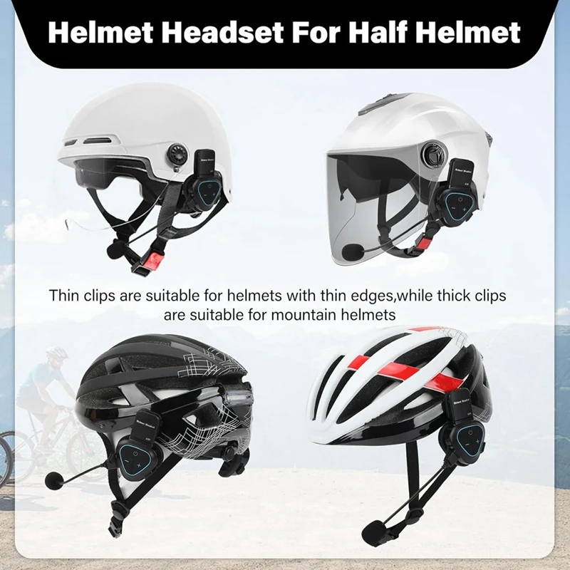 New LX1 Motorcycle Helmet Bluetooth Headset Portable Smart Noise Cancelling Waterproof Takeaway Headset