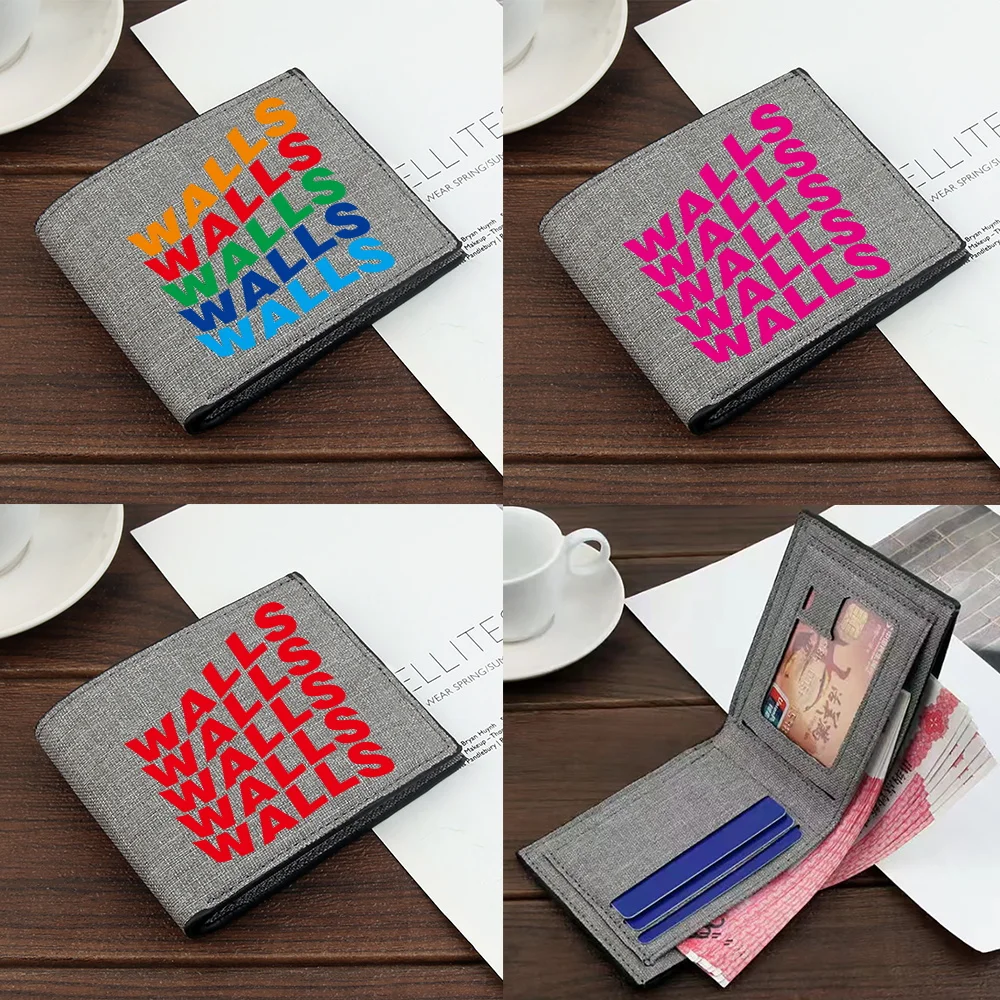 Fashion Pocketbook High-quality Walls Printing Series New Simple Foldable High-quality Short Wallets Fashion Change Storage Bag