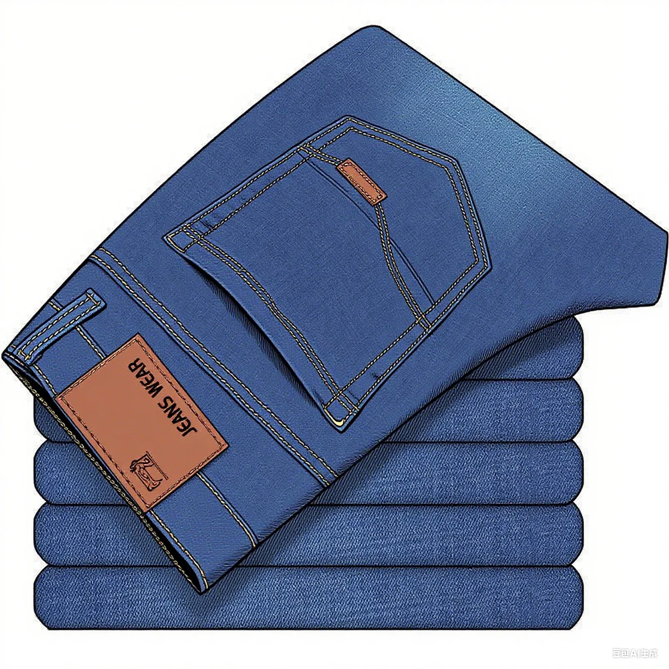 2025 men's fashion business jeans classic style casual elastic slim fit jeans men's denim pants black blue - Image 2