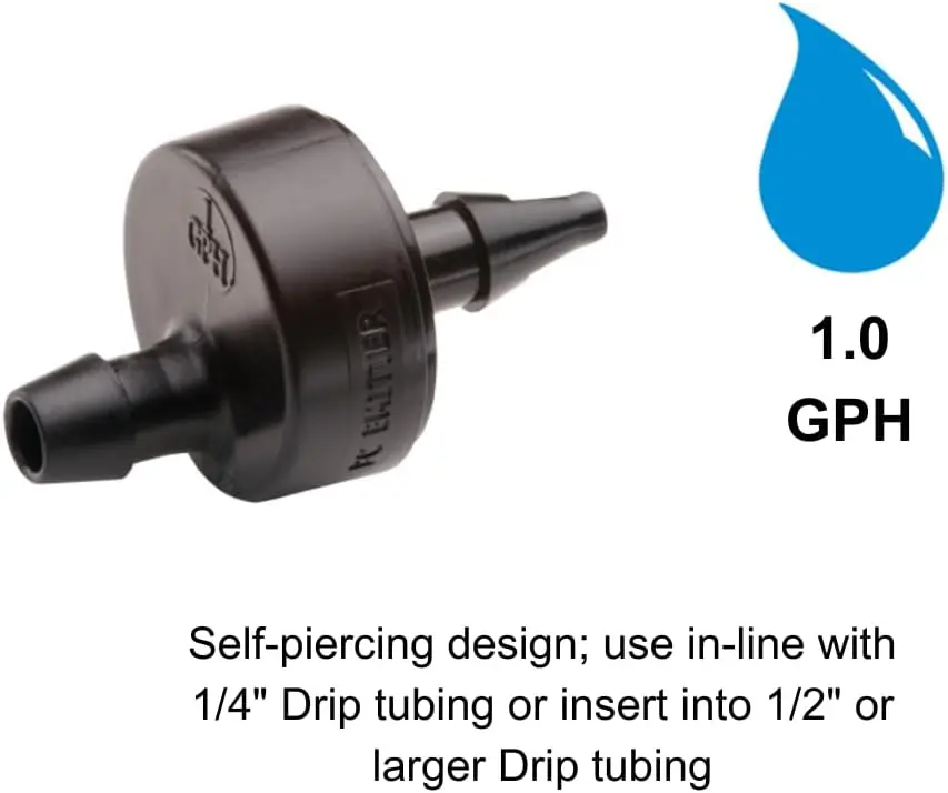 SW10-30PS Drip Irrigation Spot Watering Dripper/Emitter,1 Gallon Per Hour,(Pack of 300)