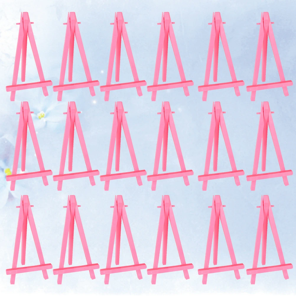 

30 Pcs Table Top Easels for Painting Photo Frame Bracket Mini Display Foldable Triangle Frame Durable Plastic Smooth Touch