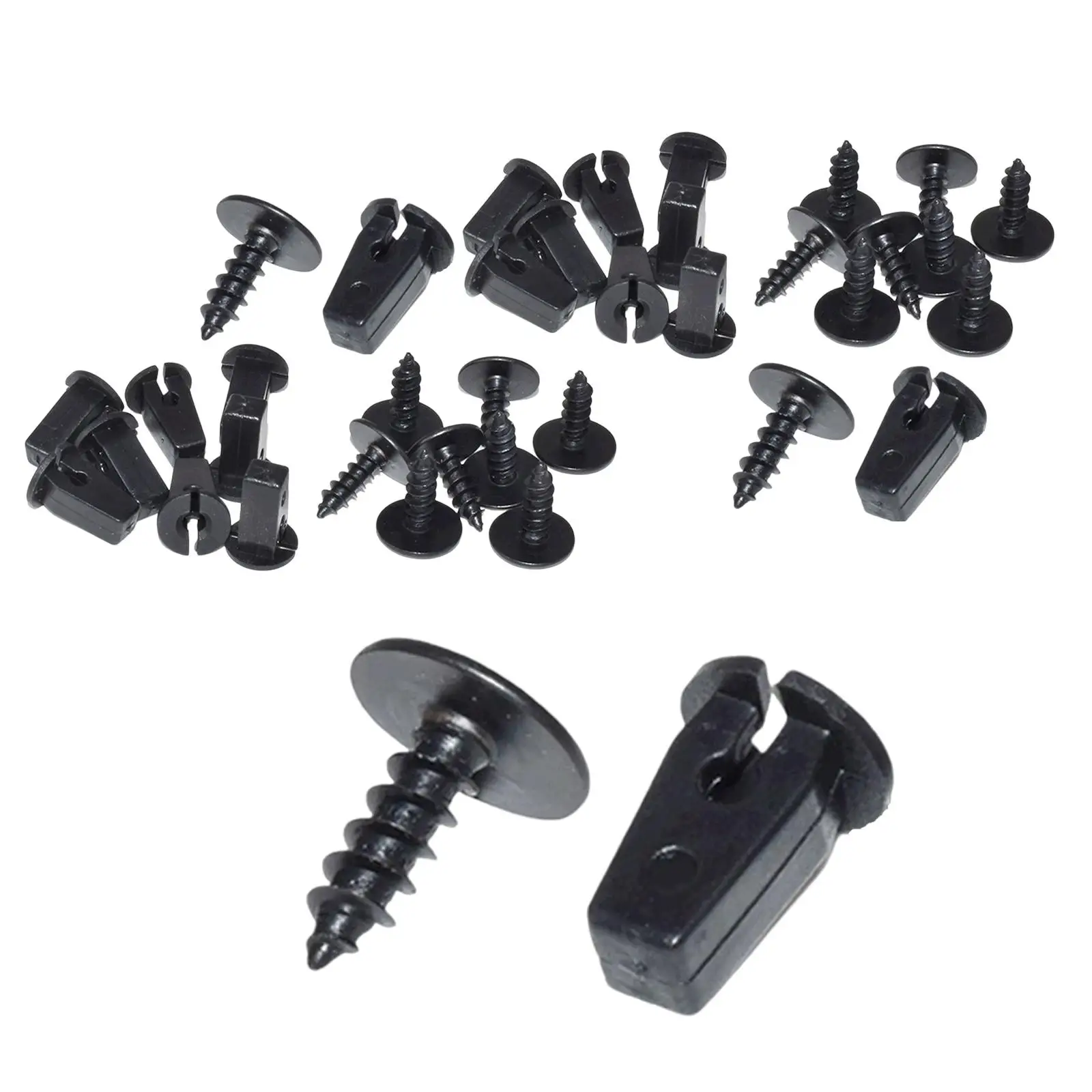 20 Pairs Lock Nuts Grommets Screws Plastic Car Retainer Clips Moulding Clips