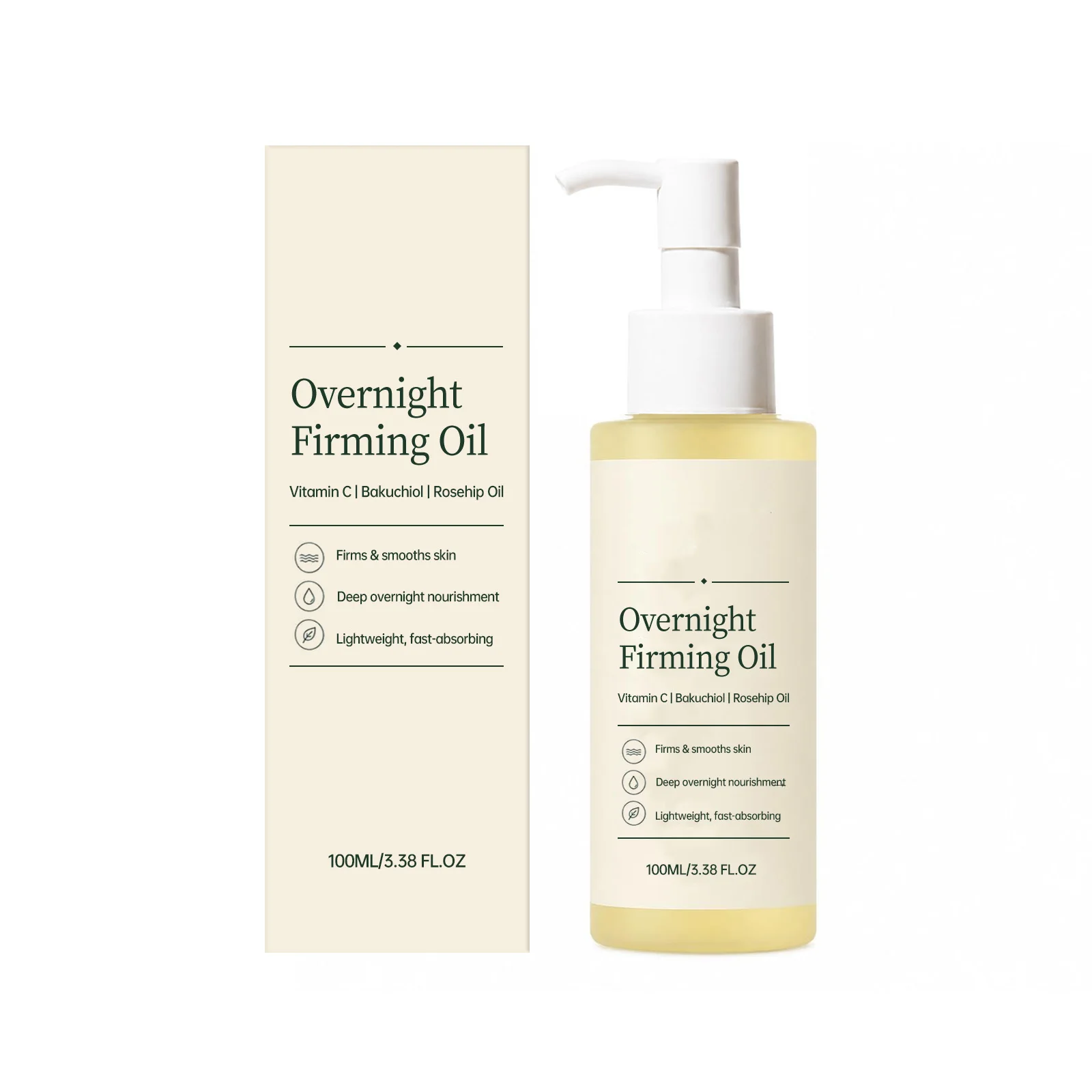 Overnight Firming Body Oil Light Deep Nourishing Moisturizing Body Massage Oil Soften Rough Dry Skin Improve Dull Skin Tone