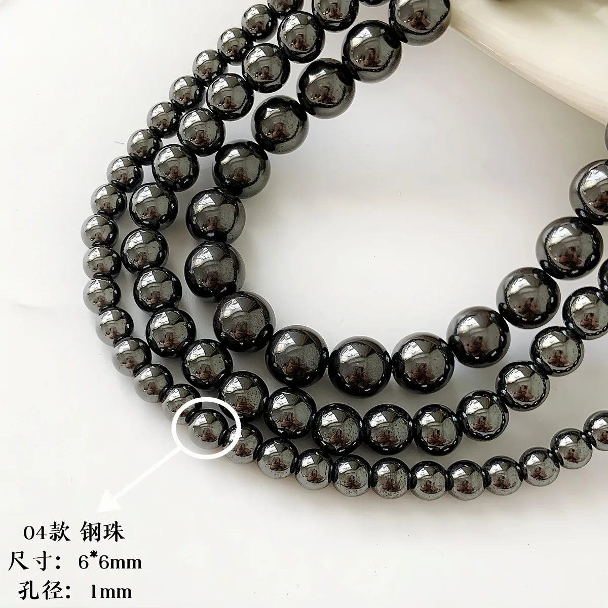 100 قطعة 6/8/10 مللي متر الحجر البركاني الطبيعي النقي الخرز المستديرة سلسلة سوداء حبة Diy بها بنفسك الرجعية الإكسسوارات سوار قلادة المواد