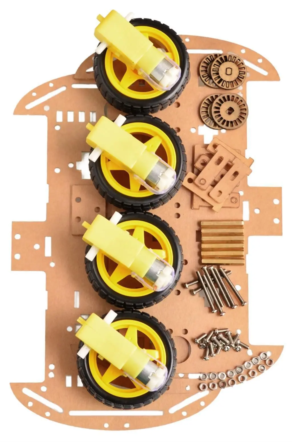 1/5/10Pcs Four Wheel Intelligent Robot Car Chassis With Encoder Speed Measurement Line Tracking Bluetooth Remote Control DIY