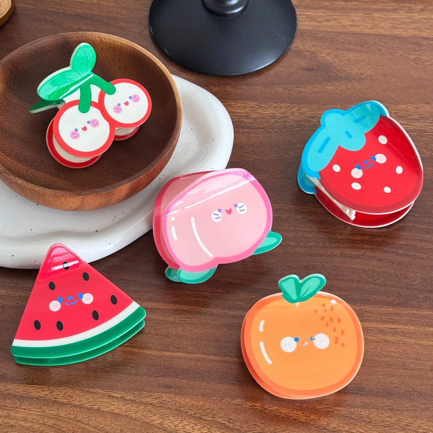 

Dowell Cute Cartoon Fruit Small Acetate Grapple Clips Women's Baby Hair Hair Pins Girls Hair Accessories