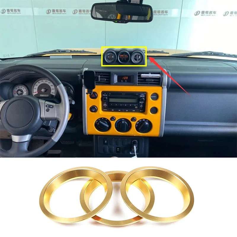 

Для Toyota FJ Cruiser 2007-21 внутреннее кольцо из алюминиевого сплава с компасом декоративная рамка Триптих комбинация декоративная крышка приборная панель