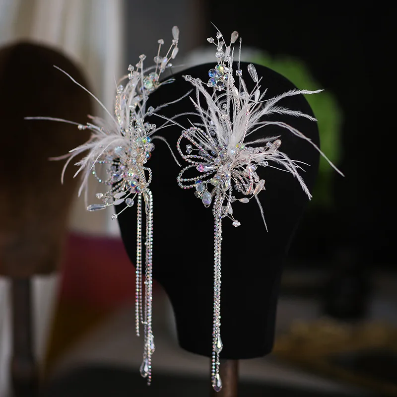 Coiffure de mariée, nouvelle épingle à cheveux à pampilles, Style coréen, robe de mariée élégante Super Mori, accessoires pour cheveux, accessoires de mariage