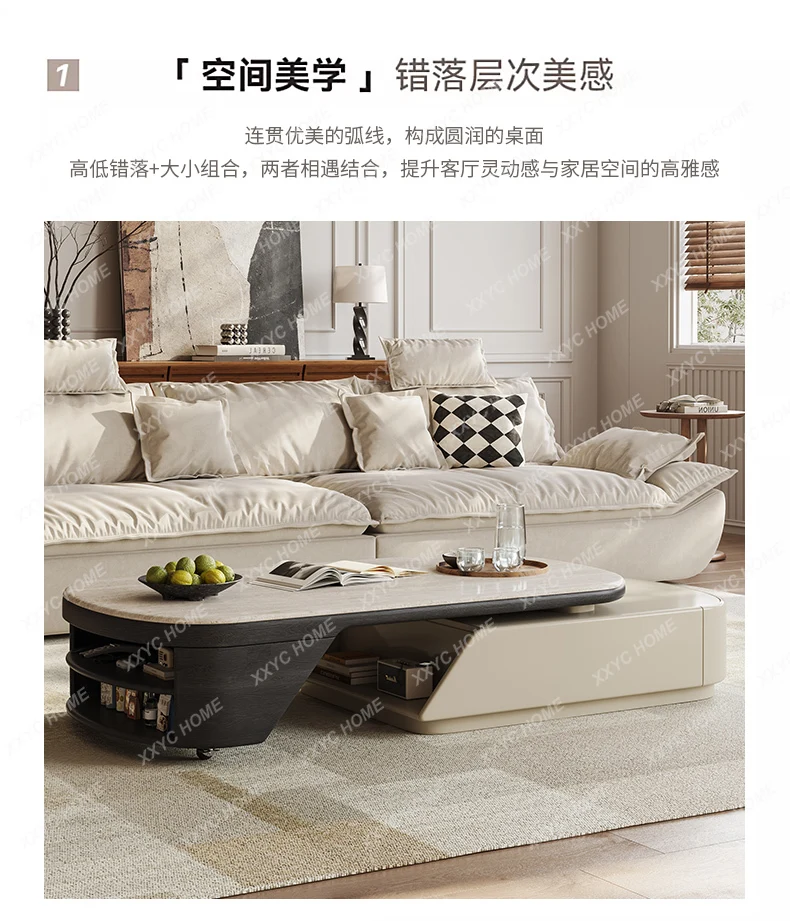 Coffee table living room home new light luxury high-end small apartment minimalist creative modern retro simple slate
