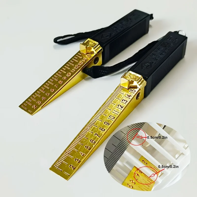 Home Inspection Tools，Wedge-Shaped Vernier Caliper，Gap Flatness Inspection Accuracy0.5mm Precision Measurement