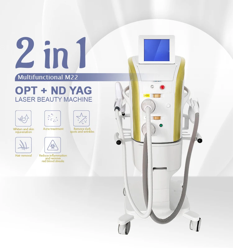 

Portable M22 Double Handles IPL OPT Laser Hair Removal Machine Nd-Yag Laser Tattoo Removal Machine Hair Removal Laser Epilator