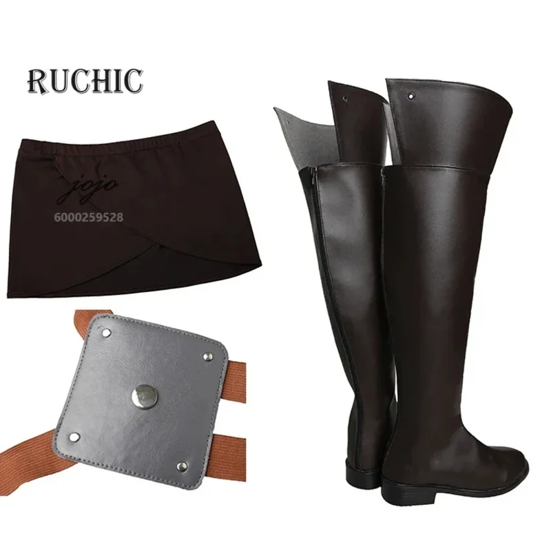 อะนิเมะมิคาสะ แอคเคอร์แมนคอสเพลย์เครื่องแต่งกายกองทหารฝึกซ้อมชุดฮาโลวีนคอสสำหรับผู้หญิงเสื้อผ้ารองเท้าชุดบทบาทเล่นคอมมิคคอน