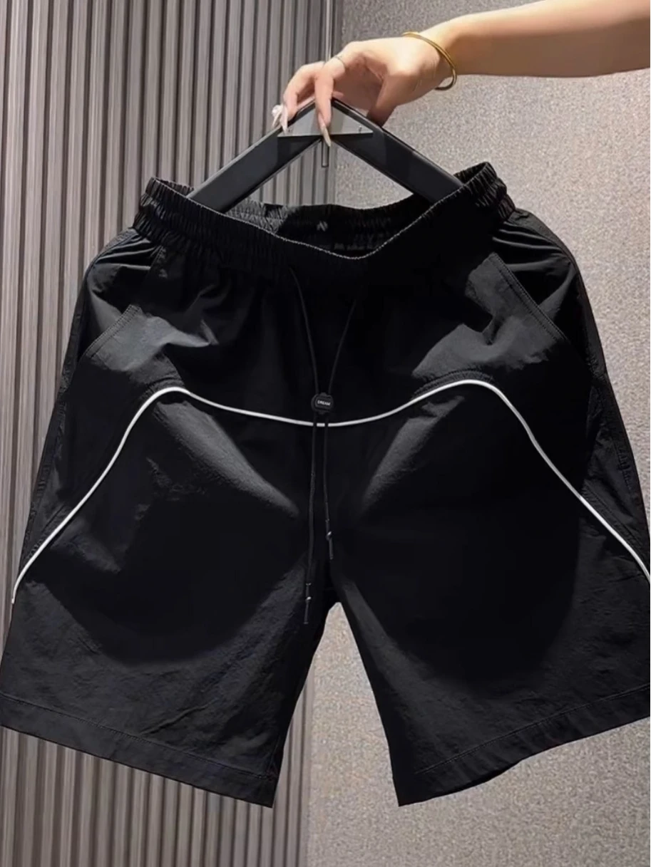 

Легкие быстросохнущие дышащие мужские спортивные брюки для лета, модные городские повседневные брюки прямого кроя для активного образа жизни молодежи