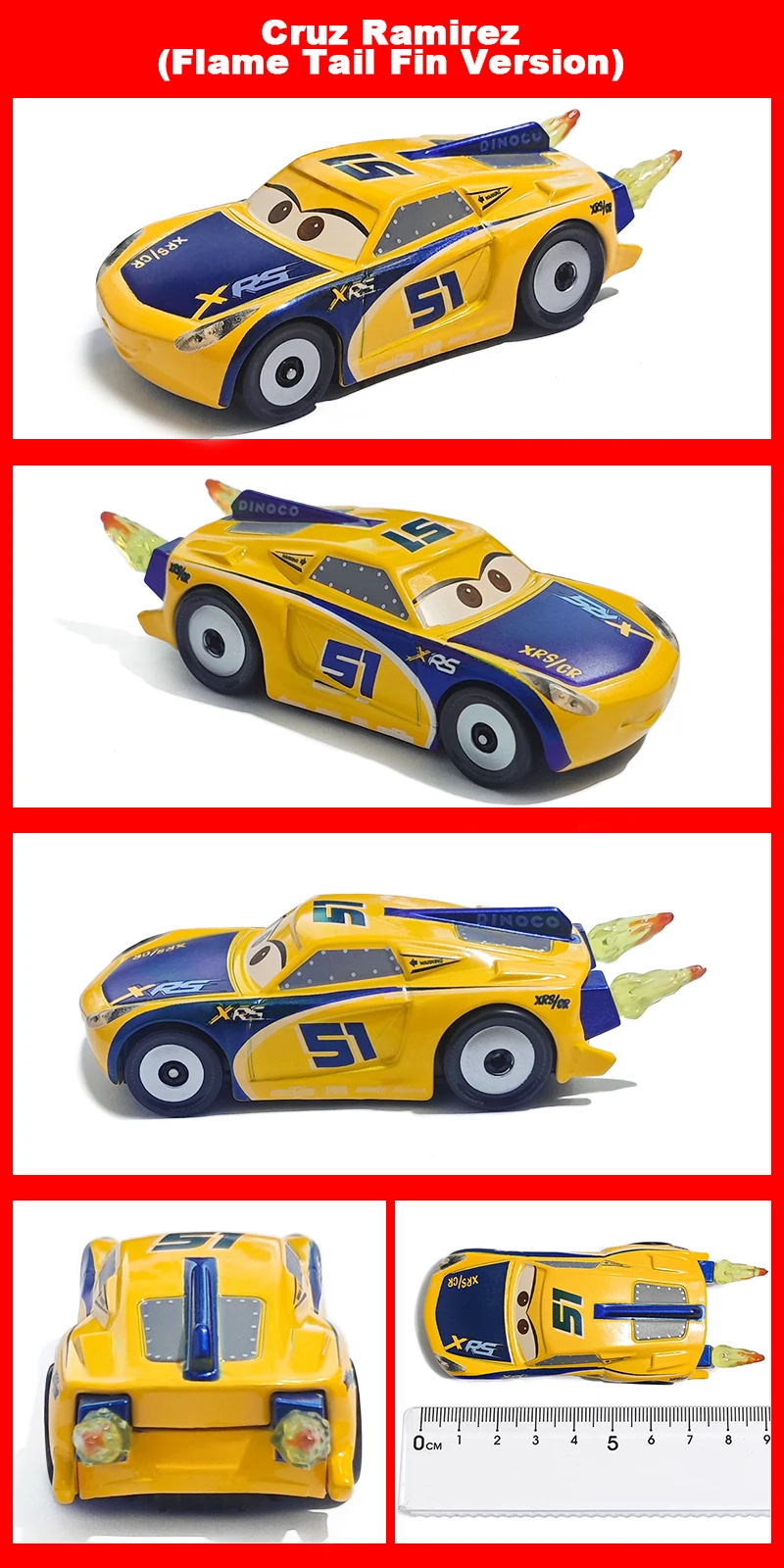 Pixar Cars Cruz Ramirez Rennwagen Spielzeug 1/55 Metall-Die-Cast Anime-Figur Modellauto Geburtstagsgeschenke Kinderspielzeug aus Legierungsmaterial – Detail 6