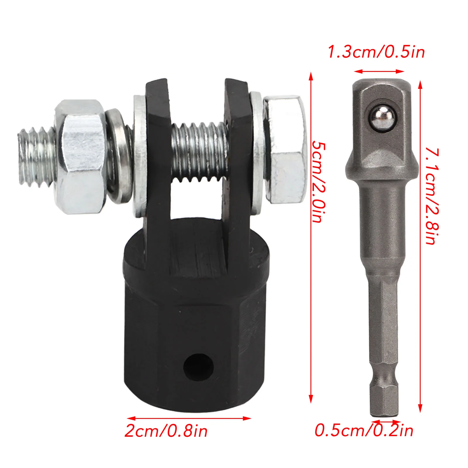 ZK30 1/2inch Car Scissor Jack Adapter Scissor Jack Socket Drill Adapter for Ring Or Double Hole Scissor Jacks