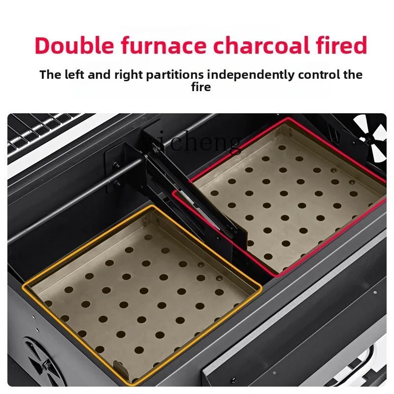 TQH Built-in BBQ Grill Villa Patio Charcoal Braise Grill Outdoor Kitchen BBQ Grill