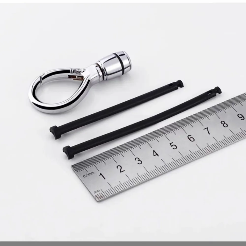Kreativer, schlichter Luxus-Lederseil-Metall-Schlüsselanhänger, hochwertiger Business-Schlüsselring mit Gürtelclip, Anti-Verlust-Autozubehör-Anhänger, Geschenk – Detail 4