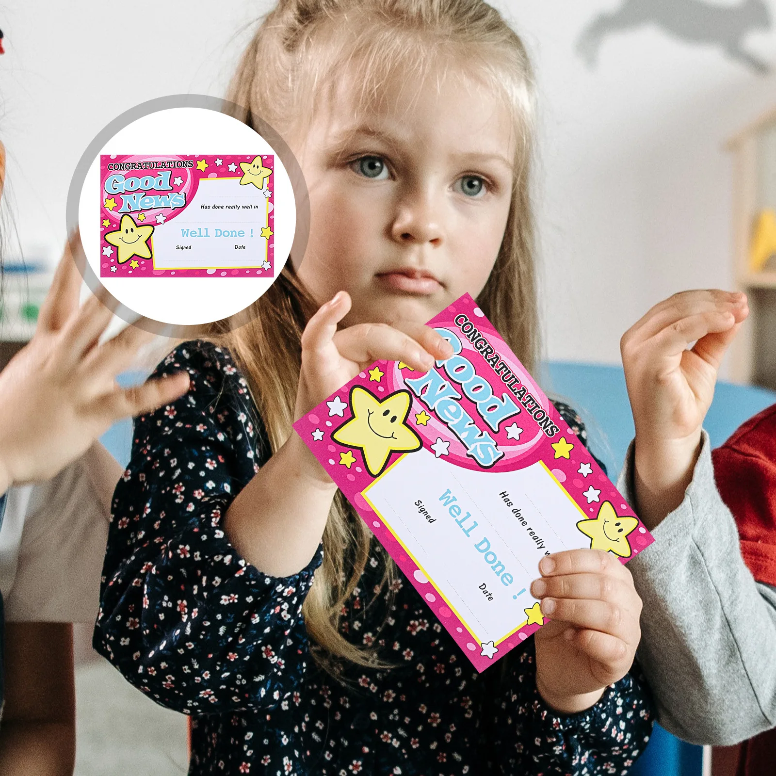 

100 Sheets Student Award Certificates Thick Colorful Printing Paper Certificate of Completion Performance Recognition