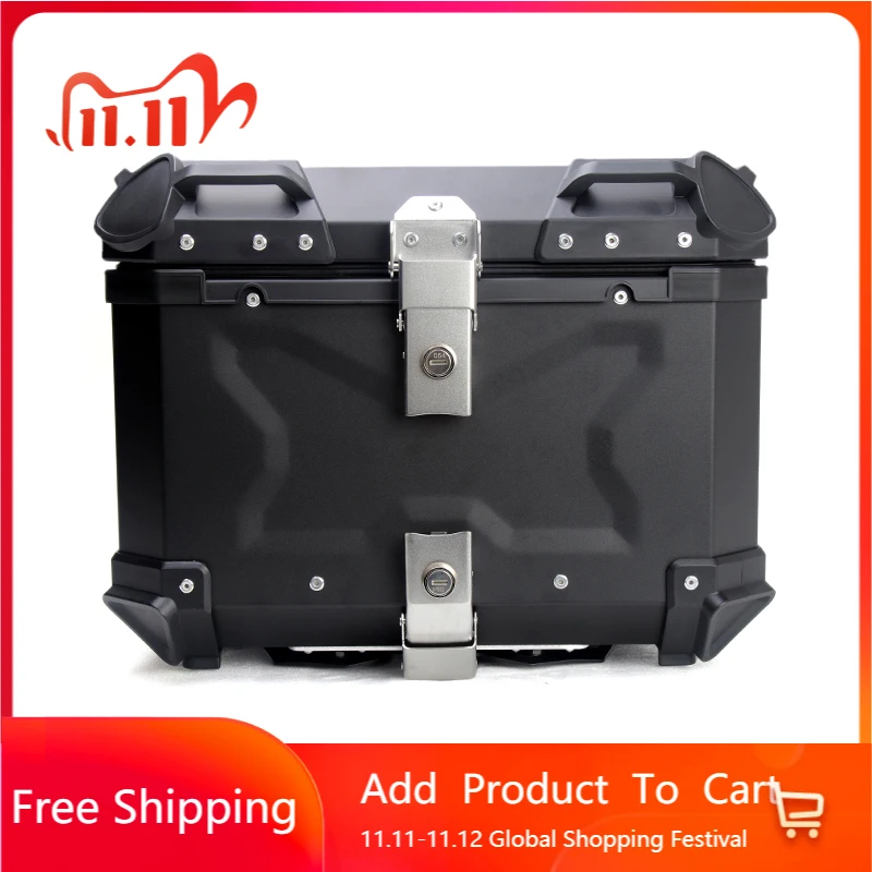 

STLF 45L Bike Luggage Carrier Jtan Aluminum Alloy Side Luggage Pannier Alloy Top case Motor Trunk Box Motorcycle Tail Boxes