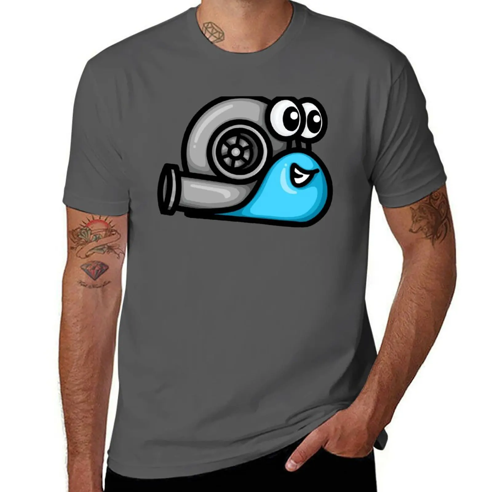 

Turbo Snail - Version 1 Blue T-Shirt Performance Workout Short Sleeve Tee