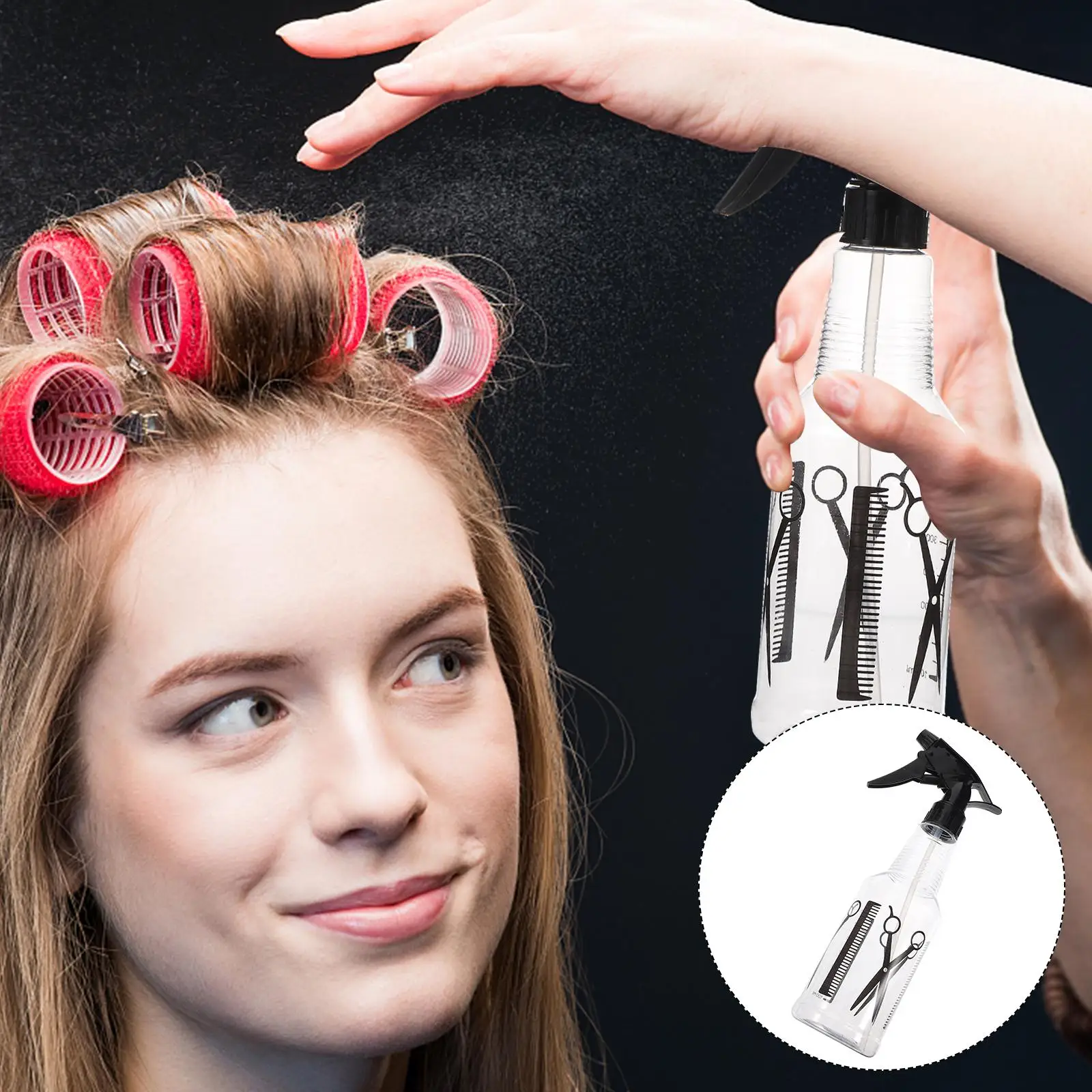 2Pcs PET Spray Flaschen Leichte, Tragbare Transparente Haar Sprayer Wasser Beschlagen Reinigung Lösung Flasche Für Home Reise