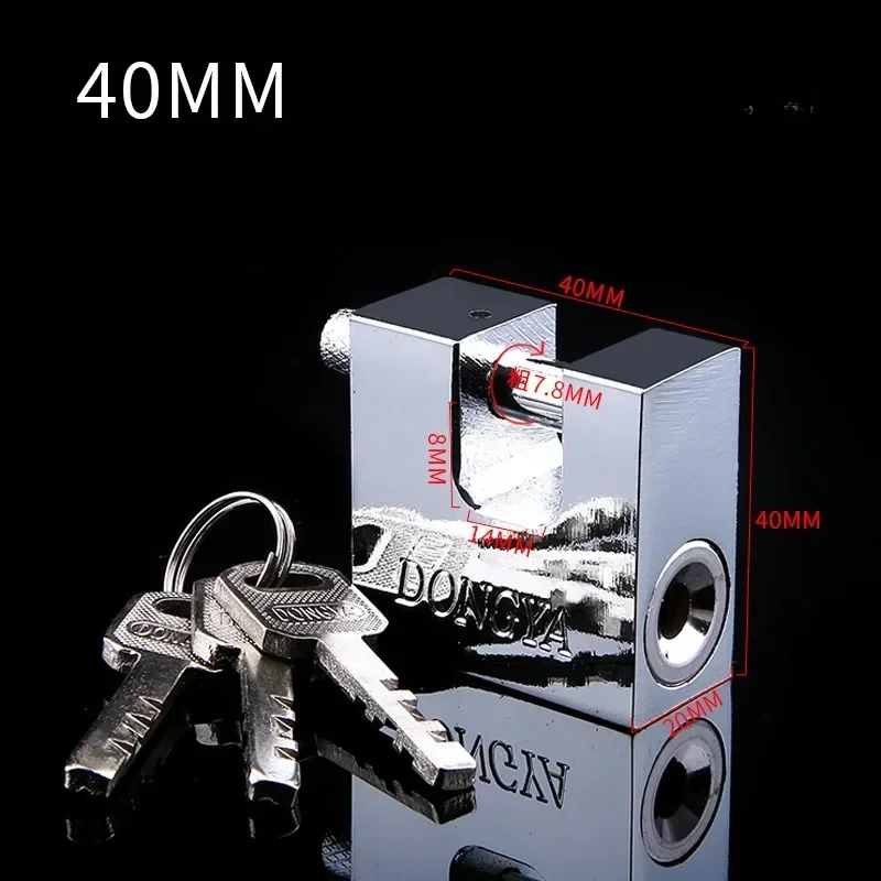 Padlock with Key, High Security 3 Keys Heavy Duty D-Shaped lock - Protect Garage Door, Containers, Gate and Warehouse