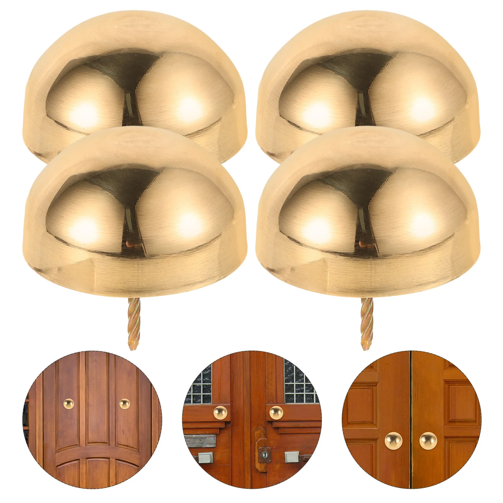 

2Pcs Vintage Copper Decorative Nails Semi-Spherical Upholstery Tacks for Wood Doors Furniture Restoration Nails for Wall Decor