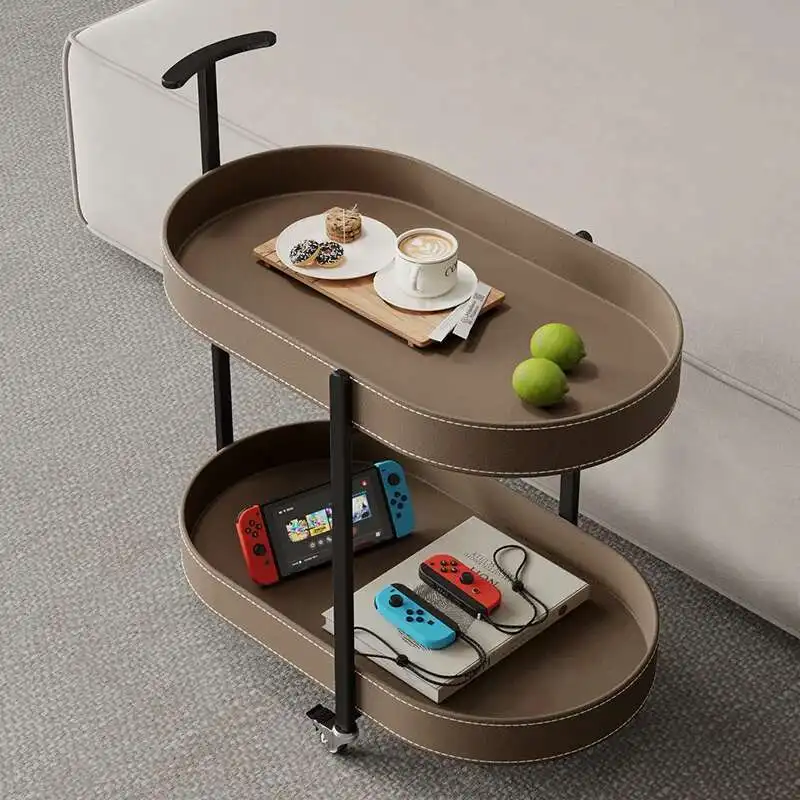 Korean Nordic Clear Coffee Tables Mobile Utility Storage Serving Space Saving Simple Antique Couchtisch Living Room Furniture