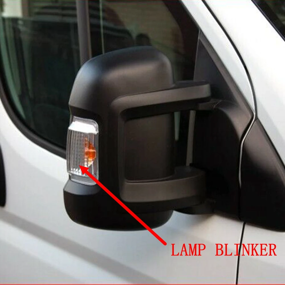 Car van mirror glass and lamp indicator blinker lens for CITROEN RELAY / FIAT DUCATO / PEUGEOT BOXER 2006 - 2019